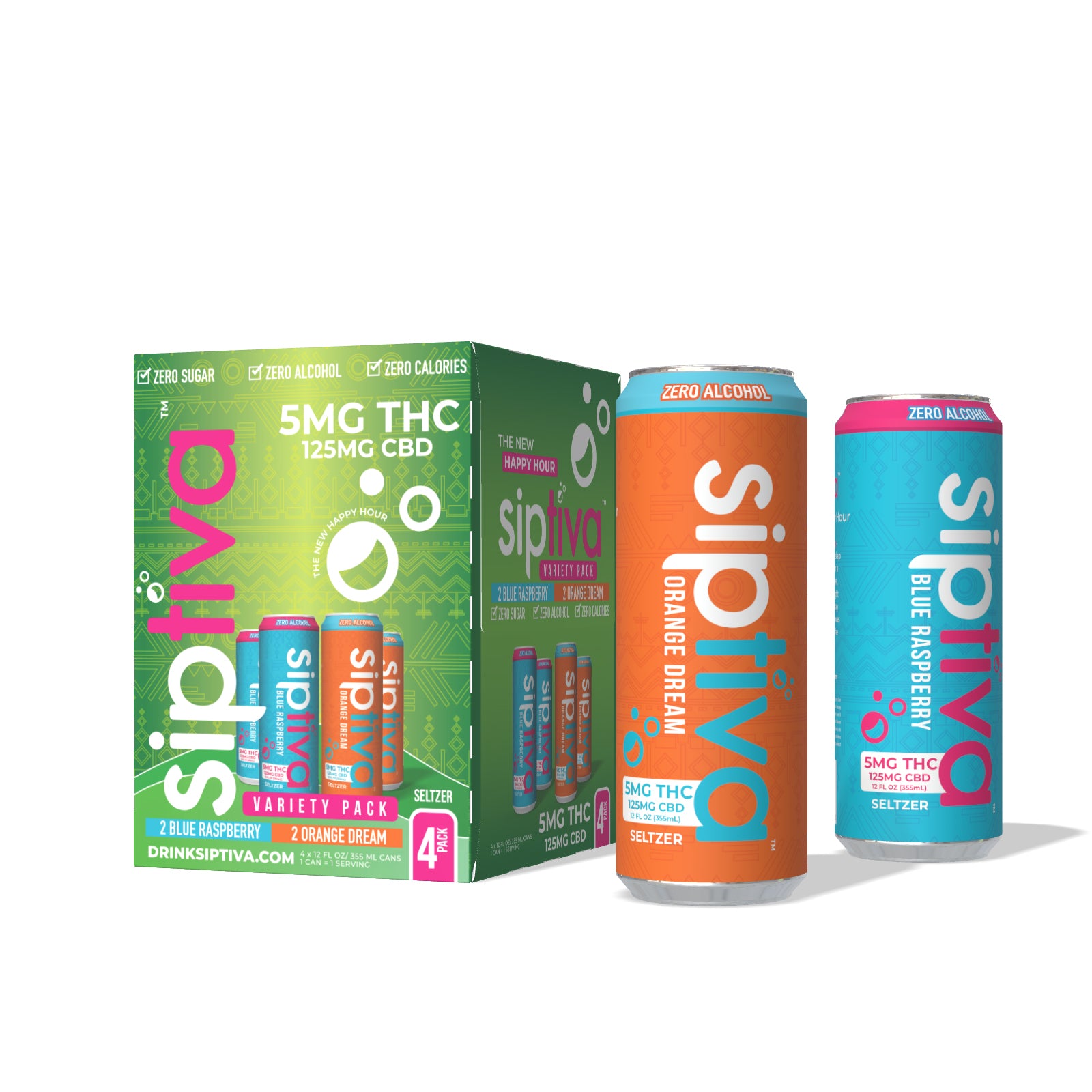 The Glow Up Variety Pack (4 Cans - 5mg)