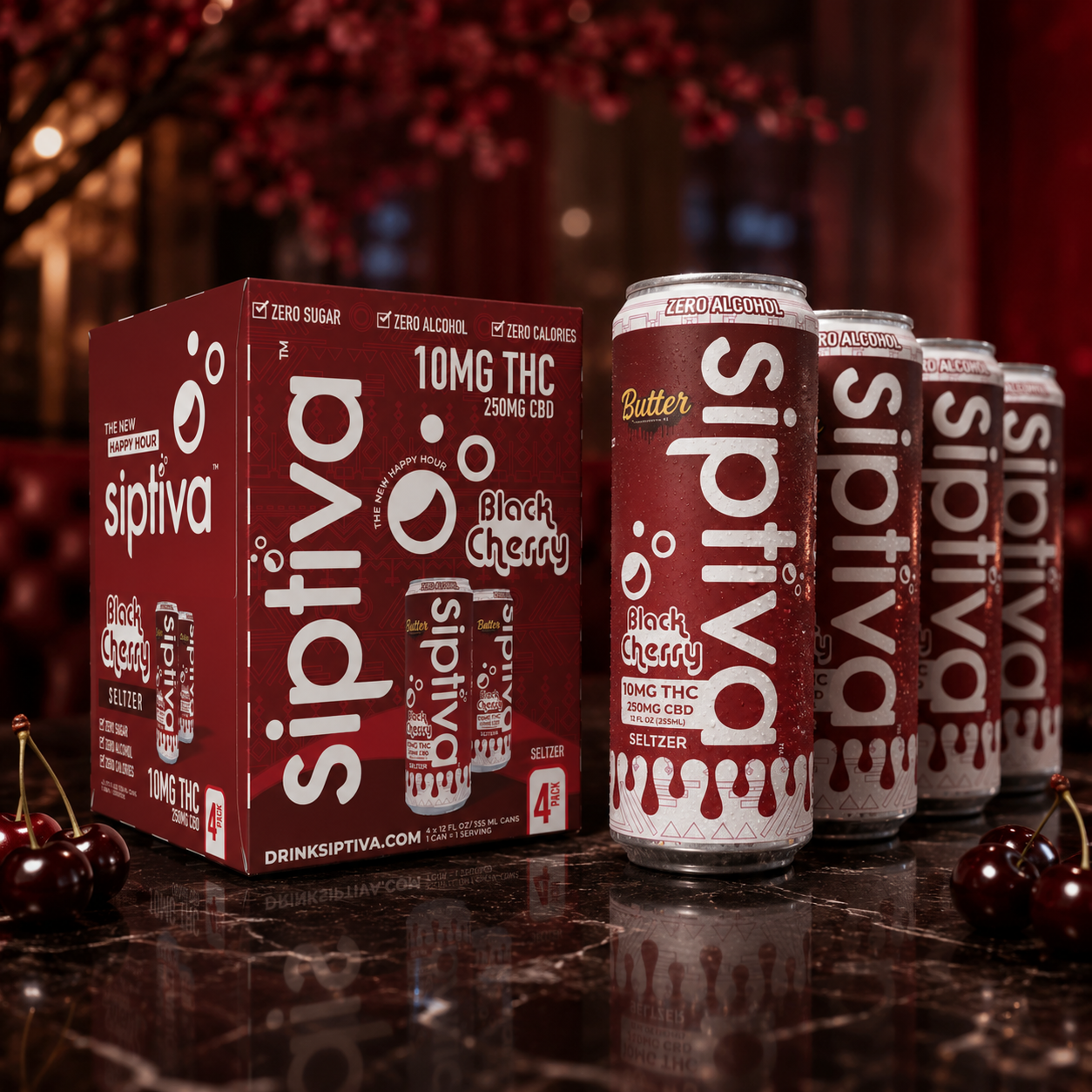 10mg Black Cherry - Sip Squad (4 Cans)