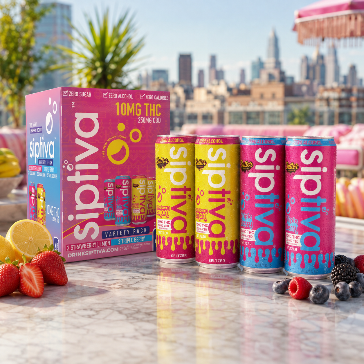 The Bright & Berry Variety Pack (4 Cans - 10mg)