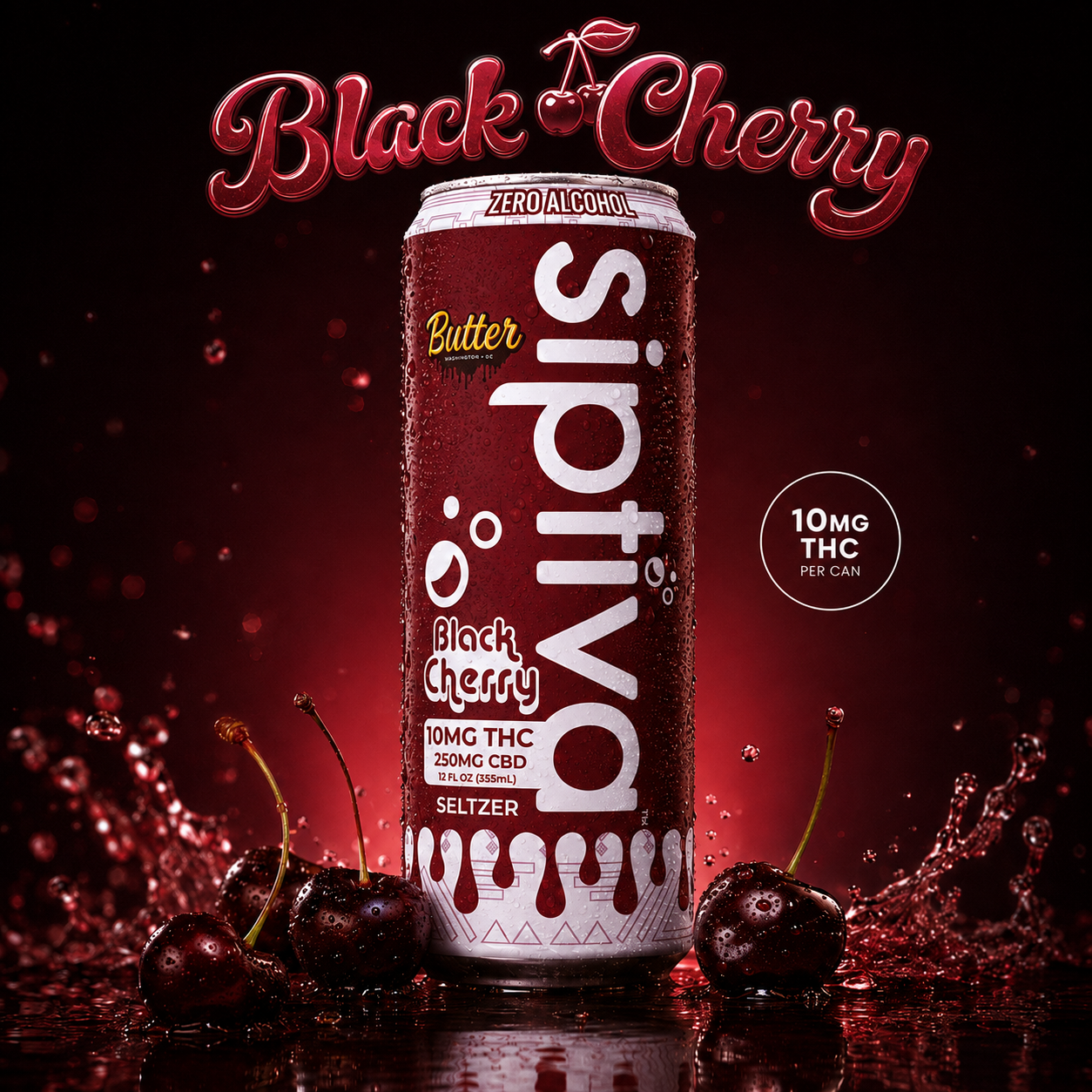 10mg Black Cherry - Sip Squad (4 Cans)