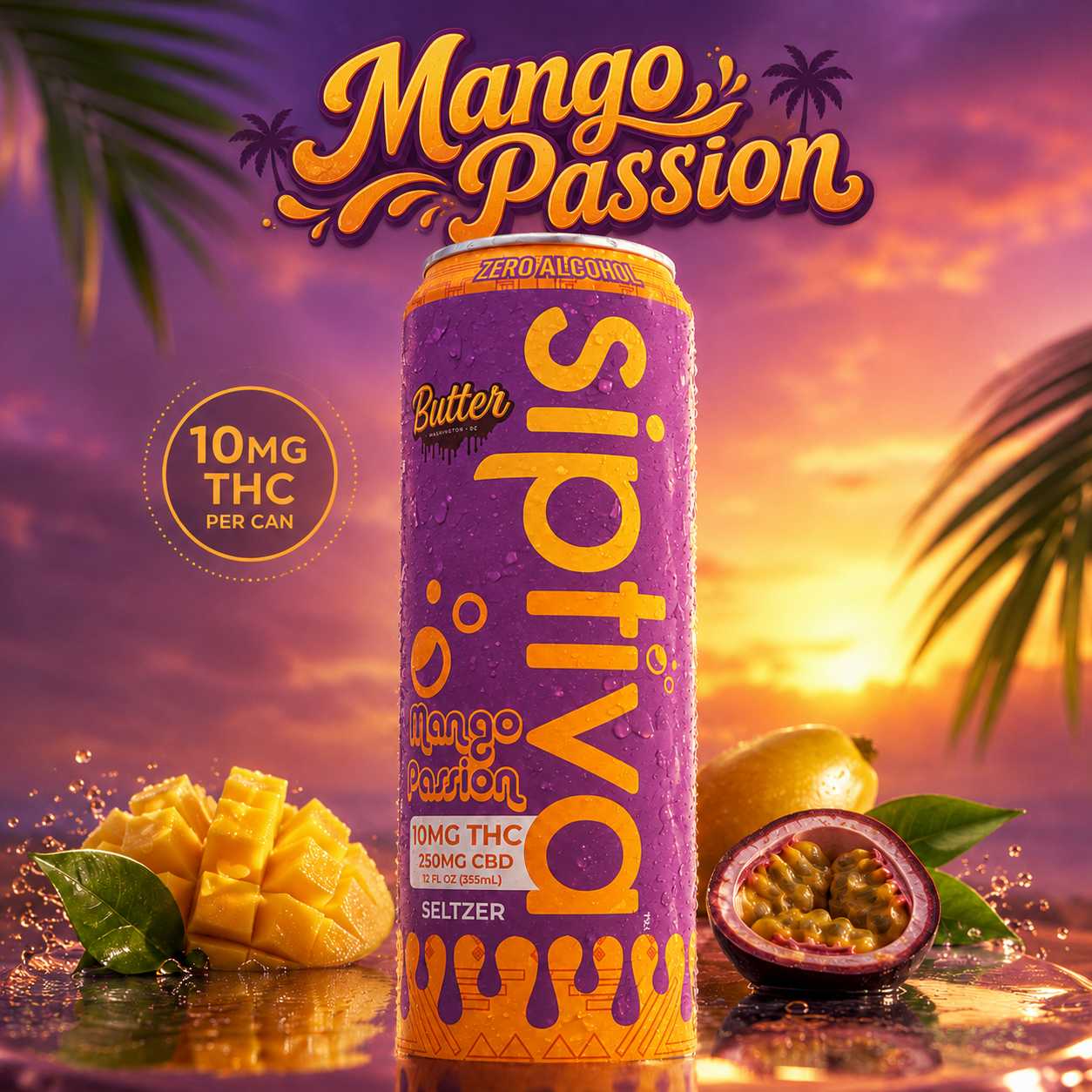 10mg Mango Passion - Sip Squad (4 Cans)