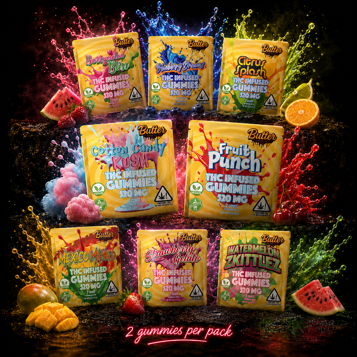 Butter Gummies - Double Dips (2 Gummies)