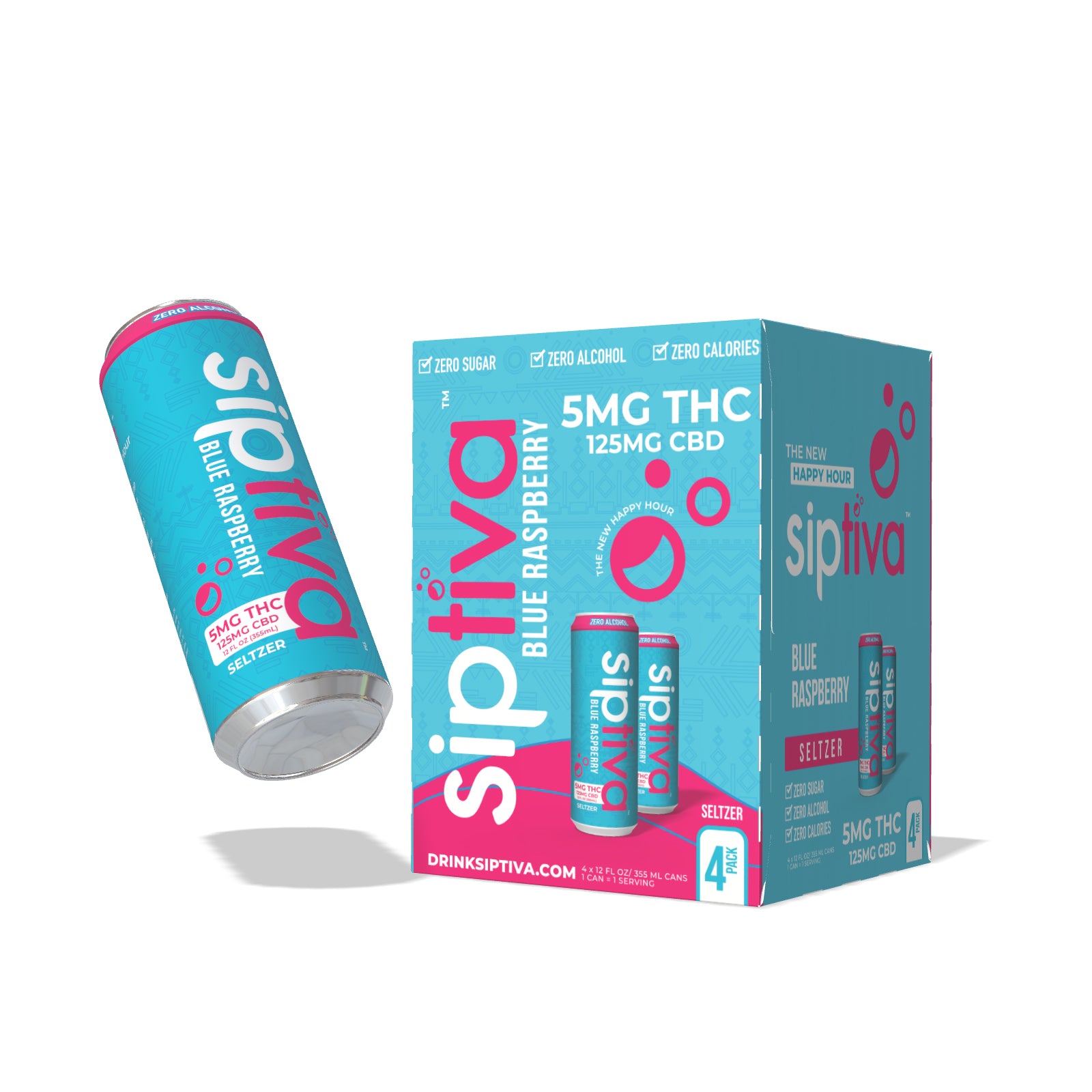 5mg Blue Raspberry - Sip Squad (4 Cans)