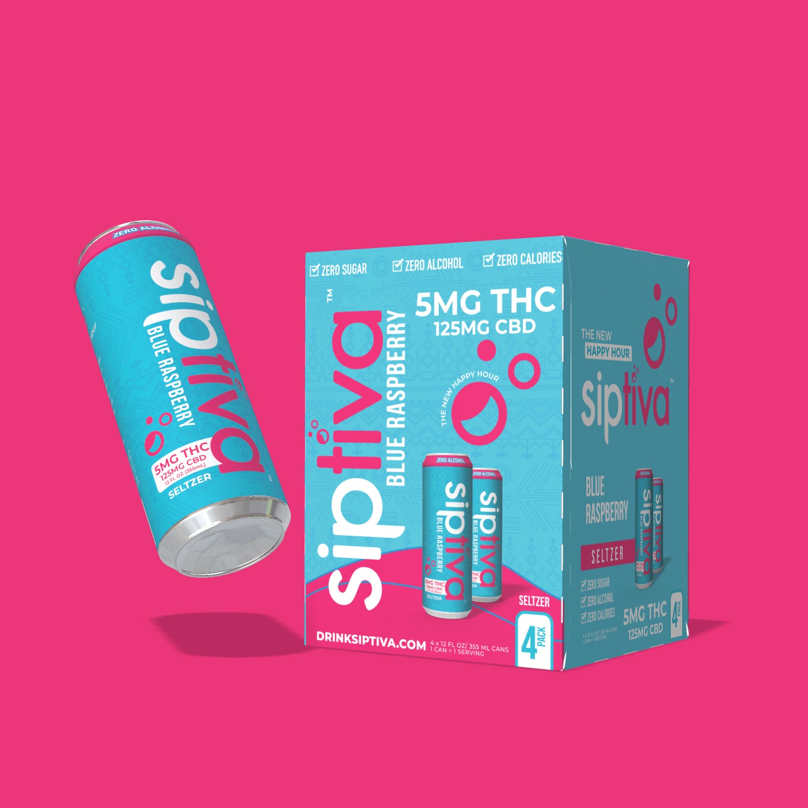 5mg Blue Raspberry - Sip Squad (4 Cans)