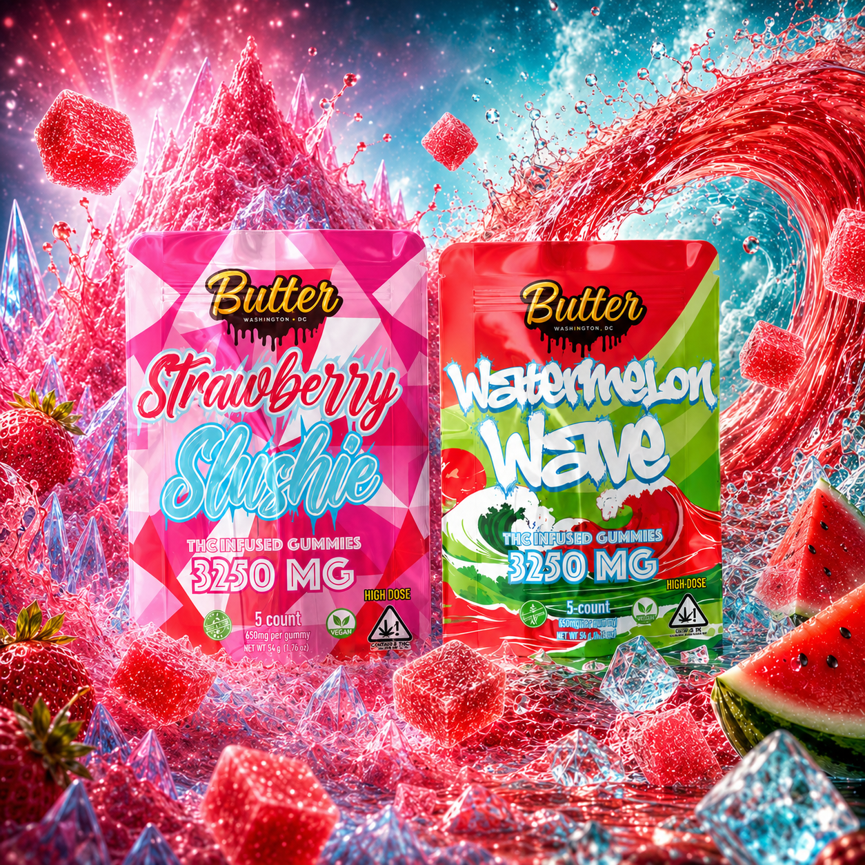 Butter Gummies - Heavy Hitters (5 High Dose Gummies)
