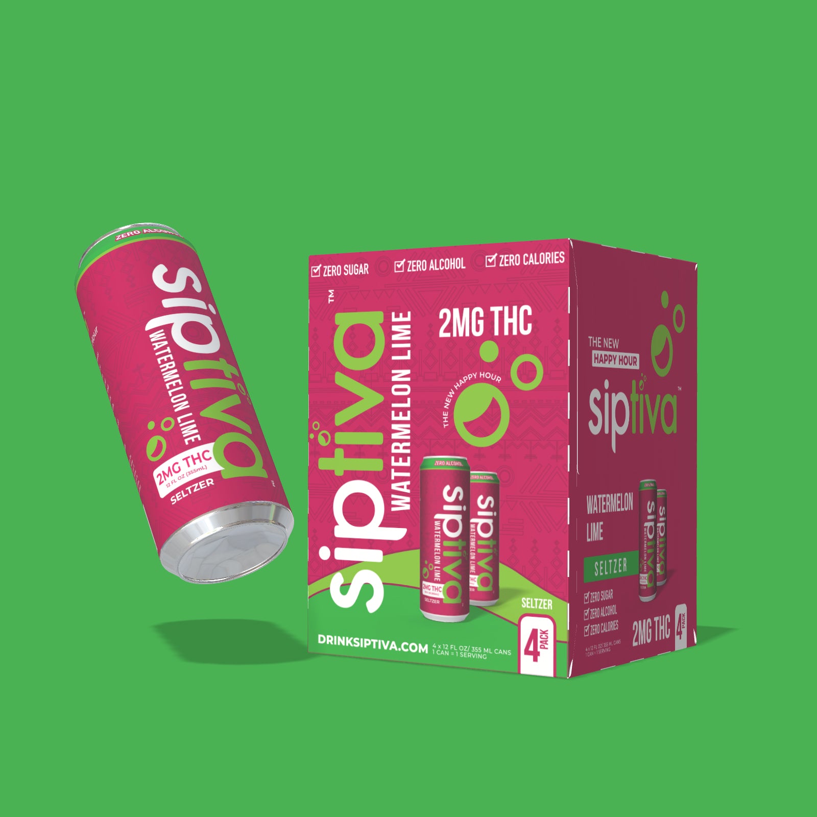 2mg Watermelon Lime - Sip Squad (4 Cans)